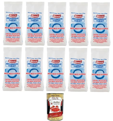 Molino Spadoni- Alimentazione dedicata Farina a basso indice glicemico Dedicated Nutrition Mehl mit niedrigem glykämischen Index 10x 500gr + Italian Gourmet polpa 400g Molino Spadoni- Alimentazione dedicata Farina a basso indice glicemico Dedicated Nutrition Mehl mit niedrigem glykämischen Index 10x 500gr + Italian Gourmet polpa 400g von Italian Gourmet E.R.