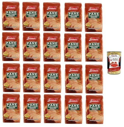 Molino Spadoni- Farina Per Pane Farro & Grano Saraceno Dinkel- und Buchweizenbrotmehl 20x1kg + Italian Gourmet polpa 400g Molino Spadoni- Farina Per Pane Farro & Grano Saraceno Dinkel- und Buchweizenbrotmehl 20x1kg + Italian Gourmet polpa 400g von Italian Gourmet E.R.