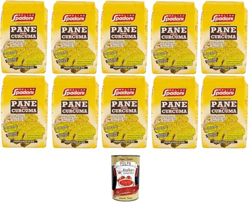 Molino Spadoni Kurkuma-Brotmischung mit Sonnenblumenkernen, schwarzen Leinsamen, Dinkel und Haferkleie 10x 1kg + Italian Gourmet polpa 400g Molino Spadoni Kurkuma-Brotmischung mit Sonnenblumenkernen, schwarzen Leinsamen, Dinkel und Haferkleie 10x 1kg + Italian Gourmet polpa 400g von Italian Gourmet E.R.