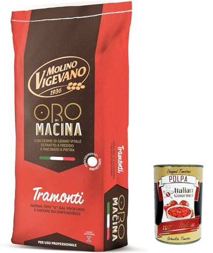 Molino Vigevano Tramonti Oro, Mehl "Typ" 0, Langer Sauerteig, ideal für herzhafte. Packung von 10 kg + Italian Gourmet polpa 400g Molino Vigevano Tramonti Oro, Mehl "Typ" 0, Langer Sauerteig, ideal für herzhafte. Packung von 10 kg + Italian Gourmet polpa 400g von Italian Gourmet E.R.