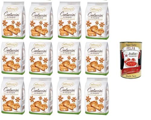 Monardo Cantuccini mit Mandeln, Mandel-Kekse, 12x150gr + Italian gourmet polpa 400g Monardo Cantuccini mit Mandeln, Mandel-Kekse, 12x150gr + Italian gourmet polpa 400g von Italian Gourmet E.R.