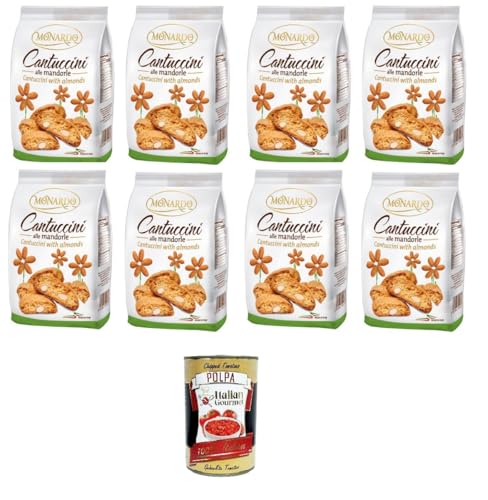 Monardo Cantuccini mit Mandeln, Mandel-Kekse, 8x150gr + Italian gourmet polpa 400g Monardo Cantuccini mit Mandeln, Mandel-Kekse, 8x150gr + Italian gourmet polpa 400g von Italian Gourmet E.R.