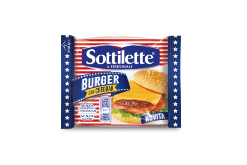 Mondelez Sottilette Le Originali Burger con Cheddar Geschnittener Käse mit Cheddar 185g von Italian Gourmet E.R.