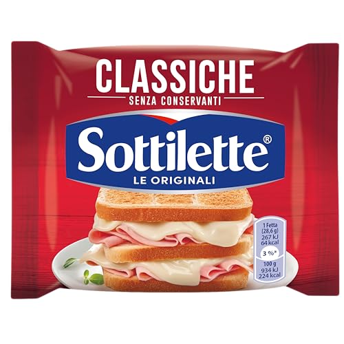 Mondelez Sottilette Le Originali Classiche Geschnittener Käse 200g Ideal für Fleisch und Burger von Sottilette