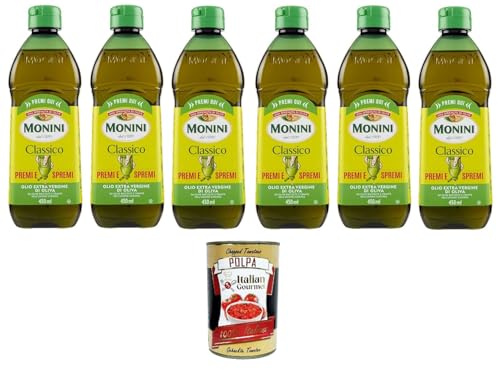Monini Classico Premi e Spremi Olio Extra Vergine di Oliva Squeeze Natives Olivenöl Extra PET 6x 450ml+ Italian Gourmet Polpa di Pomodoro 400g Monini Classico Premi e Spremi Olio Extra Vergine di Oliva Squeeze Natives Olivenöl Extra PET 6x 450ml+ Italian Gourmet Polpa di Pomodoro 400g von Italian Gourmet E.R.