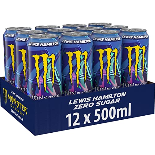 Monster Energy Lewis Hamilton Zero - koffeinhaltiger Energy Drink mit erfrischendem Pfirsich-Nektarinen Geschmack ohne Zucker und ohne Kalorien Dosen (24 x 500 ml) + Italian Gourmet Polpa 400g von Italian Gourmet E.R.