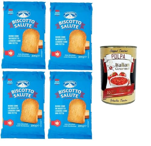 Monviso Biscotto Salute Fette Biscottate Zwieback 4x200gr+ Italian Gourmet polpa 400g Monviso Biscotto Salute Fette Biscottate Zwieback 4x200gr+ Italian Gourmet polpa 400g von Italian Gourmet E.R.