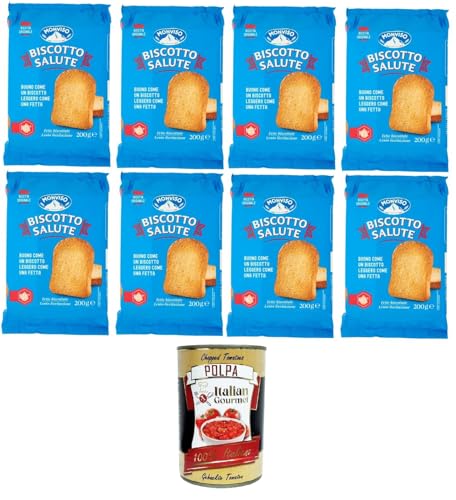 Monviso Biscotto Salute Fette Biscottate Zwieback 8x200gr+ Italian Gourmet polpa 400g Monviso Biscotto Salute Fette Biscottate Zwieback 8x200gr+ Italian Gourmet polpa 400g von Italian Gourmet E.R.