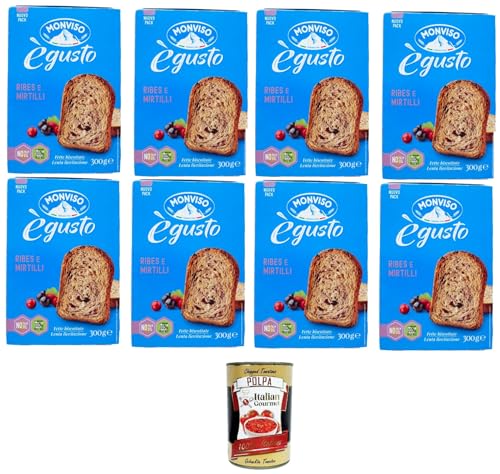 Monviso Fette Biscottate con Ribes e Mirtilli Zwieback mit Johannisbeeren und Blaubeeren 8x300gr+ Italian Gourmet polpa 400g Monviso Fette Biscottate con Ribes e Mirtilli Zwieback mit Johannisbeeren und Blaubeeren 8x300gr+ Italian Gourmet polpa 400g von Italian Gourmet E.R.