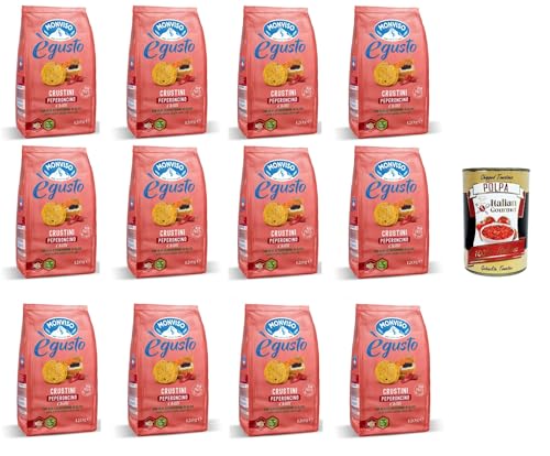 Monviso égusto Crustini Al peperoncino Crustini mit Chilischote 12x 120gr + Italian Gourmet polpa 400g Monviso égusto Crustini Al peperoncino Crustini mit Chilischote 12x 120gr + Italian Gourmet polpa 400g von Italian Gourmet E.R.
