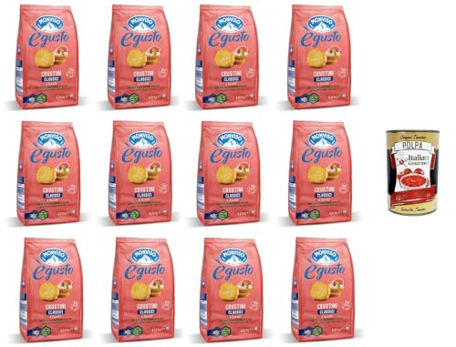Monviso égusto Crustini Classici Klassische Crostini mit nativem Olivenöl extra 12x 120gr + Italian Gourmet polpa 400g Monviso égusto Crustini Classici Klassische Crostini mit nativem Olivenöl extra 12x 120gr + Italian Gourmet polpa 400g von Italian Gourmet E.R.