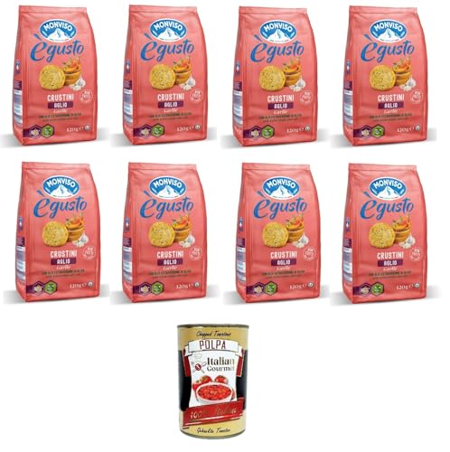 Monviso égusto Crustini all'aglio mit Knoblauch 8x120gr + Italian Gourmet polpa 400g Monviso égusto Crustini all'aglio mit Knoblauch 8x120gr + Italian Gourmet polpa 400g von Italian Gourmet E.R.