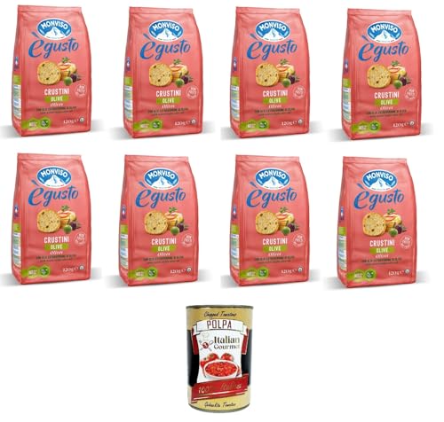 Monviso égusto Crustini alle Olive Crustini mit Oliven 8x 120gr + Italian Gourmet polpa 400g Monviso égusto Crustini alle Olive Crustini mit Oliven 8x 120gr + Italian Gourmet polpa 400g von Italian Gourmet E.R.