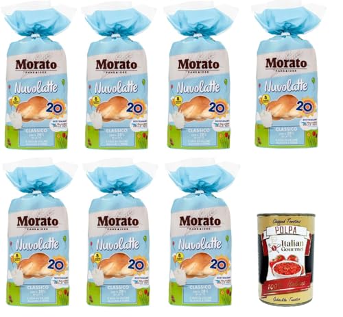 Morato- Nuvolatte Brot vom Typ „0“ mit Milch und Zucker 7x400gr+ Italian Gourmet polpa 400g Morato- Nuvolatte Brot vom Typ „0“ mit Milch und Zucker 7x400gr+ Italian Gourmet polpa 400g von Italian Gourmet E.R.