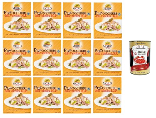 Moro dal 1868- Pizzoccheri della Valtellina I.G.P. Mit Vollkornmehl, Ballaststoffquelle 6x 500gr + Italian Gourmet Polpa 400g Moro dal 1868- Pizzoccheri della Valtellina I.G.P. Mit Vollkornmehl, Ballaststoffquelle 6x 500gr + Italian Gourmet Polpa 400g von Italian Gourmet E.R.