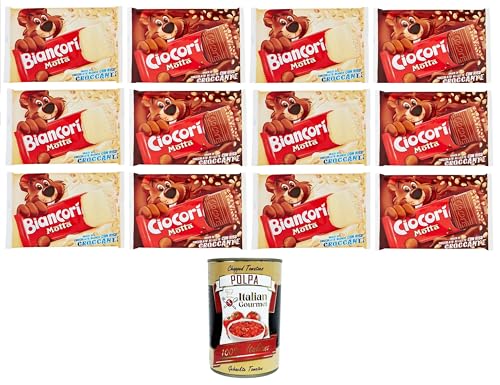 Motta Ciocorì & Biancorì weißer Schokoladensnack mit knusprigem Biancorì-Reis ,Milchschokoladen-Snack mit knusprigem Ciocorì-Reis 12x110gr+ Italian Gourmet polpa 400g Motta Ciocorì & Biancorì weißer Schokoladensnack mit knusprigem Biancorì-Reis ,Milchschokoladen-Snack mit knusprigem Ciocorì-Reis 12x110gr+ Italian Gourmet polpa 400g von Italian Gourmet E.R.