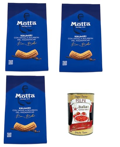 Motta Krumiri mit Bourbon-Vanille aus Madagaskar 3 x 290 g + Italian Gourmet polpa 400g Motta Krumiri mit Bourbon-Vanille aus Madagaskar 3 x 290 g + Italian Gourmet polpa 400g von Italian Gourmet E.R.
