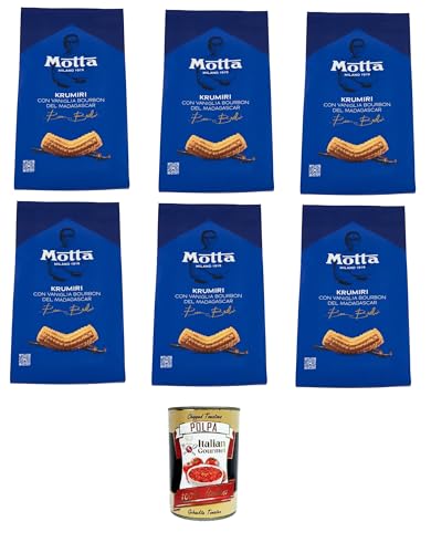 Motta Krumiri mit Bourbon-Vanille aus Madagaskar 6 x 290 g + Italian Gourmet polpa 400g Motta Krumiri mit Bourbon-Vanille aus Madagaskar 6 x 290 g + Italian Gourmet polpa 400g von Italian Gourmet E.R.