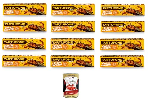 Motta Tartufone Ciocco Caramel Barra Cioccolato Fondente e Caramello Ciocco Karamell-Riegel aus dunkler Schokolade und Karamell, 12x 150 g + Italian Gourmet polpa 400g Motta Tartufone Ciocco Caramel Barra Cioccolato Fondente e Caramello Ciocco Karamell-Riegel aus dunkler Schokolade und Karamell, 12x 150 g + Italian Gourmet polpa 400g von Italian Gourmet E.R.