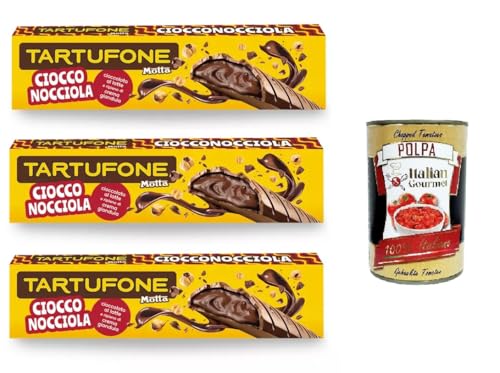 Motta Tartufone Ciocco Nocciola Barra di Cioccolato a Latte e Nocciole Tartufone Chocolate Haselnuss-Milchschokolade und Haselnuss-Riegel 3x 150 g+ Italian Gourmet polpa 400g Motta Tartufone Ciocco Nocciola Barra di Cioccolato a Latte e Nocciole Tartufone Chocolate Haselnuss-Milchschokolade und Haselnuss-Riegel 3x 150 g+ Italian Gourmet polpa 400g von Italian Gourmet E.R.