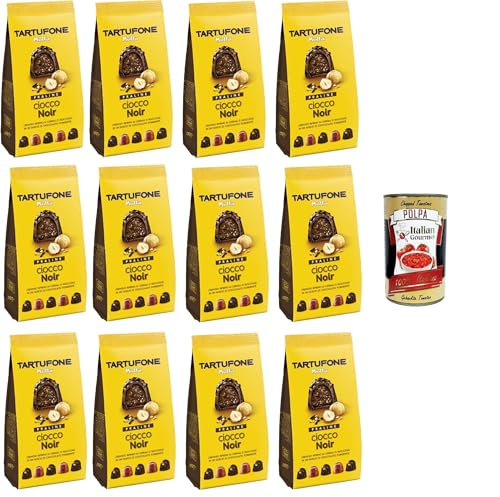 Motta Tartufone CioccoNoir Praline Cioccolato Fondente con Ripieno ai Cereali e Nocciole CioccoNoir Praline aus dunkler Schokolade mit Getreide-und Haselnussfüllung,12x150g+ Italian Gourmet polpa 400g Motta Tartufone CioccoNoir Praline Cioccolato Fondente con Ripieno ai Cereali e Nocciole CioccoNoir Praline aus dunkler Schokolade mit Getreide-und Haselnussfüllung,12x150g+ Italian Gourmet polpa 400g von Italian Gourmet E.R.