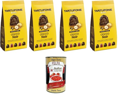 Motta Tartufone CioccoNoir Praline Cioccolato Fondente con Ripieno ai Cereali e Nocciole CioccoNoir Pralinen aus dunkler Schokolade mit Getreide-und Haselnussfüllung,4x150g+ Italian Gourmet polpa 400g Motta Tartufone CioccoNoir Praline Cioccolato Fondente con Ripieno ai Cereali e Nocciole CioccoNoir Pralinen aus dunkler Schokolade mit Getreide-und Haselnussfüllung,4x150g+ Italian Gourmet polpa 400g von Italian Gourmet E.R.
