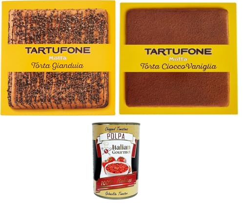 Motta Tartufone Torta Gianduia & Torta CioccoVaniglia Gianduiacreme und extradunkle Schokolade,doppelte Schokoladen- und Vanillecreme 2x450gr + Italian Gourmet polpa 400g Motta Tartufone Torta Gianduia & Torta CioccoVaniglia Gianduiacreme und extradunkle Schokolade,doppelte Schokoladen- und Vanillecreme 2x450gr + Italian Gourmet polpa 400g von Italian Gourmet E.R.