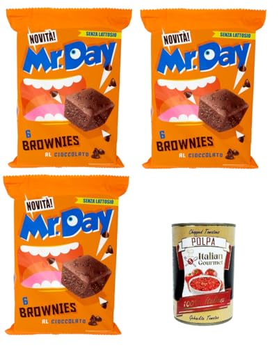 Mr. Day Brownies dunkle Schokoladensnacks mit laktosefreien Schokoladenstückchen,3x 210 g+ Italian Gourmet polpa 400g Mr. Day Brownies dunkle Schokoladensnacks mit laktosefreien Schokoladenstückchen,3x 210 g+ Italian Gourmet polpa 400g von Italian Gourmet E.R.