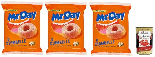 Mr.Day - Ciambelle mit natürlicher Vanille aus Beeren, laktosefreier und palmölfreier Snack, ideal zum Frühstück, Snack oder Nachmittag, 3x 320 gr + Italian Gourmet polpa 400g Mr.Day - Ciambelle mit natürlicher Vanille aus Beeren, laktosefreier und palmölfreier Snack, ideal zum Frühstück, Snack oder Nachmittag, 3x 320 gr + Italian Gourmet polpa 400g von Italian Gourmet E.R.