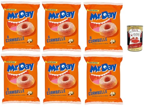 Mr.Day - Ciambelle mit natürlicher Vanille aus Beeren, laktosefreier und palmölfreier Snack, ideal zum Frühstück, Snack oder Nachmittag, 6x 320 gr + Italian Gourmet polpa 400g Mr.Day - Ciambelle mit natürlicher Vanille aus Beeren, laktosefreier und palmölfreier Snack, ideal zum Frühstück, Snack oder Nachmittag, 6x 320 gr + Italian Gourmet polpa 400g von Italian Gourmet E.R.