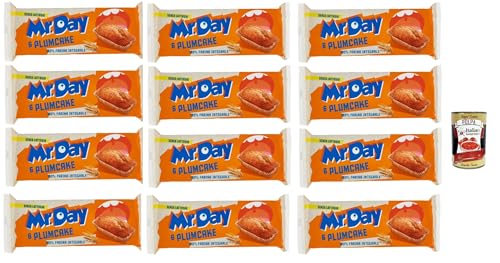 Mr.Day - Plumcake Integrale mit 100% Vollkornmehl, laktosefreier und palmölfreier Snack, ideal zum Frühstück, Snack oder Kuchen, 12x 190 gr + Italian Gourmet polpa 400g Mr.Day - Plumcake Integrale mit 100% Vollkornmehl, laktosefreier und palmölfreier Snack, ideal zum Frühstück, Snack oder Kuchen, 12x 190 gr + Italian Gourmet polpa 400g von Italian Gourmet E.R.