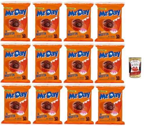 Mr.Day - Super Kakao Muffin mit Schokoladenfüllung, laktosefreier und palmölfreier Snack, ideal zum Frühstück, Snack oder Nachmittag, 12x 300 gr + Italian Gourmet polpa 400g Mr.Day - Super Kakao Muffin mit Schokoladenfüllung, laktosefreier und palmölfreier Snack, ideal zum Frühstück, Snack oder Nachmittag, 12x 300 gr + Italian Gourmet polpa 400g von Italian Gourmet E.R.