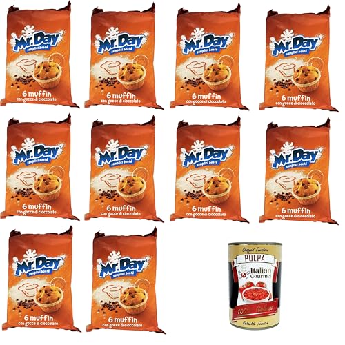 Mr.day Muffin con Gocce di Cioccolato Muffins mit Schokoladenstückchen – 10x252 gr+ Italian Gourmet Polpa 400 g Mr.day Muffin con Gocce di Cioccolato Muffins mit Schokoladenstückchen – 10x252 gr+ Italian Gourmet Polpa 400 g von Italian Gourmet E.R.