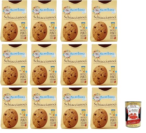 Mulino Bianco, Biscotti Frollini Schiaccianoci Frutta Secca e Cioccolato Fondente, Kekse mit getrockneten Früchten und dunkle Schokolade, biscuits cookies 12x 300g + Italian Gourmet polpa 400g Mulino Bianco, Biscotti Frollini Schiaccianoci Frutta Secca e Cioccolato Fondente, Kekse mit getrockneten Früchten und dunkle Schokolade, biscuits cookies 12x 300g + Italian Gourmet polpa 400g von Italian Gourmet E.R.
