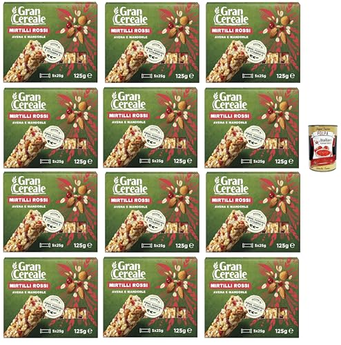Mulino Bianco, Gran Cereale - Snack, Riegel mit 4 Getreide Mandeln und Blaubeeren - Frühstück und süße Snacks- 12x 125 gr + Italian Gourmet polpa 400g Mulino Bianco, Gran Cereale - Snack, Riegel mit 4 Getreide Mandeln und Blaubeeren - Frühstück und süße Snacks- 12x 125 gr + Italian Gourmet polpa 400g von Italian Gourmet E.R.