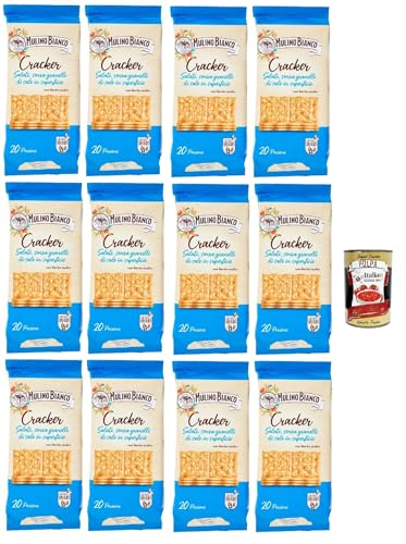 Mulino Bianco Barilla Crackers Cracker non salati mit reduziertem Salzgehalt 12x 500g herzhafter Snack kekse aus Italien + Italian gourmet polpa 400g Mulino Bianco Barilla Crackers Cracker non salati mit reduziertem Salzgehalt 12x 500g herzhafter Snack kekse aus Italien + Italian gourmet polpa 400g von Italian Gourmet E.R.