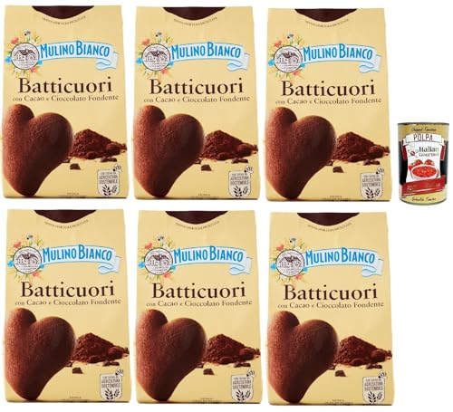 Mulino Bianco Batticuori Biscotti Con Cacao E Cioccolato, Kakao- und Schokoladenkekse, biscuits cookies, 6x 350g + Italian Gourmet polpa 400g Mulino Bianco Batticuori Biscotti Con Cacao E Cioccolato, Kakao- und Schokoladenkekse, biscuits cookies, 6x 350g + Italian Gourmet polpa 400g von Italian Gourmet E.R.