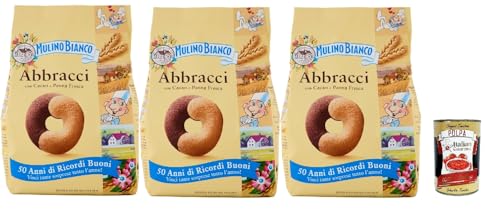Mulino Bianco Biscotti Abbracci 3x 350g Italien kekse biscuits cookies kuchen, Frühstückskekse, Kakao und frische Sahnekekse, mit 100% Frischmilch + Italian Gourmet polpa 400g Mulino Bianco Biscotti Abbracci 3x 350g Italien kekse biscuits cookies kuchen, Frühstückskekse, Kakao und frische Sahnekekse, mit 100% Frischmilch + Italian Gourmet polpa 400g von Italian Gourmet E.R.