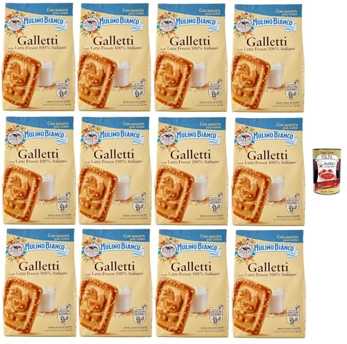 Mulino Bianco Biscotti Frollini Galletti, Kekse Mit frischer Milch 100% Italienisch, Ohne Palmöl, Frühstück voller Geschmack, 12x 350 g + Italian Gourmet polpa 400 g Mulino Bianco Biscotti Frollini Galletti, Kekse Mit frischer Milch 100% Italienisch, Ohne Palmöl, Frühstück voller Geschmack, 12x 350 g + Italian Gourmet polpa 400 g von Italian Gourmet E.R.