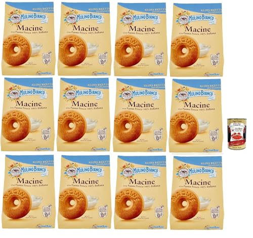 Mulino Bianco Biscotti Frollini Macine con Panna Fresca, Kekse mit frischen 100% italienischen Milch, Ohne Palmöl, Frühstück voller Geschmack, buscits cookies 12x 800 g + Italian Gourmet polpa 400 g Mulino Bianco Biscotti Frollini Macine con Panna Fresca, Kekse mit frischen 100% italienischen Milch, Ohne Palmöl, Frühstück voller Geschmack, buscits cookies 12x 800 g + Italian Gourmet polpa 400 g von Italian Gourmet E.R.