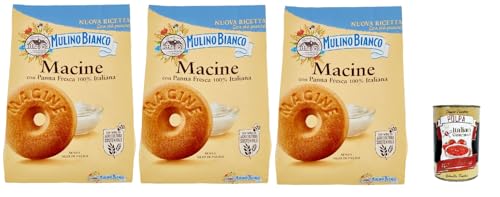 Mulino Bianco Biscotti Frollini Macine con Panna Fresca, Kekse mit frischen 100% italienischen Milch, Ohne Palmöl, Frühstück voller Geschmack, buscits cookies 3x 800 g + Italian Gourmet polpa 400 g Mulino Bianco Biscotti Frollini Macine con Panna Fresca, Kekse mit frischen 100% italienischen Milch, Ohne Palmöl, Frühstück voller Geschmack, buscits cookies 3x 800 g + Italian Gourmet polpa 400 g von Italian Gourmet E.R.