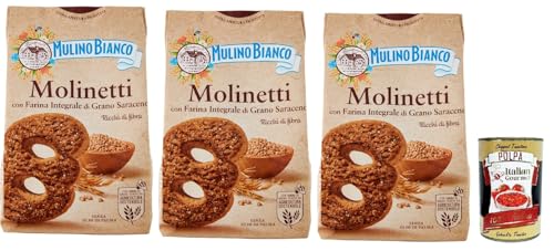 Mulino Bianco Biscotti Frollini Molinetti con Grano Saraceno, 100% Farina Integrale, Kekse mit 100% vollem Mehl, Frühstück voller Faser und Geschmack, 3x 350 g + italian Gourmet polpa 400g Mulino Bianco Biscotti Frollini Molinetti con Grano Saraceno, 100% Farina Integrale, Kekse mit 100% vollem Mehl, Frühstück voller Faser und Geschmack, 3x 350 g + italian Gourmet polpa 400g von Italian Gourmet E.R.