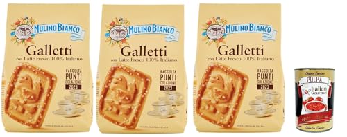 Mulino Bianco Biscotti Galletti 3x 350g Italien kekse biscuits cookies kuchen, Frühstückskekse, Kekse mit frischer Milch 100% Italienisch + Italian Gourmet polpa 400g Mulino Bianco Biscotti Galletti 3x 350g Italien kekse biscuits cookies kuchen, Frühstückskekse, Kekse mit frischer Milch 100% Italienisch + Italian Gourmet polpa 400g von Italian Gourmet E.R.