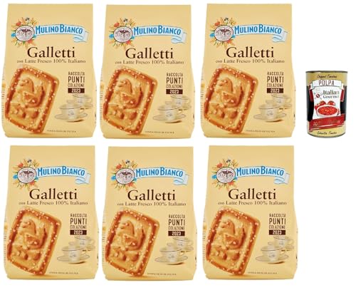 Mulino Bianco Biscotti Galletti 6x 350g Italien kekse biscuits cookies kuchen, Frühstückskekse, Kekse mit frischer Milch 100% Italienisch + Italian Gourmet polpa 400g Mulino Bianco Biscotti Galletti 6x 350g Italien kekse biscuits cookies kuchen, Frühstückskekse, Kekse mit frischer Milch 100% Italienisch + Italian Gourmet polpa 400g von Italian Gourmet E.R.