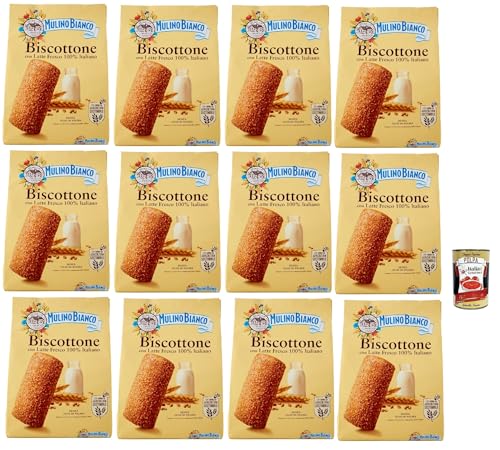 Mulino Bianco Biscottone Biscotti con Latte Fresco 100% italiano, Kekse mit frischer Milch 100% Italienisch, biscuits cookies 12x 700 g + Italian Gourmet polpa 400g Mulino Bianco Biscottone Biscotti con Latte Fresco 100% italiano, Kekse mit frischer Milch 100% Italienisch, biscuits cookies 12x 700 g + Italian Gourmet polpa 400g von Italian Gourmet E.R.