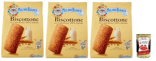 Mulino Bianco Biscottone Biscotti con Latte Fresco 100% italiano, Kekse mit frischer Milch 100% Italienisch, biscuits cookies 3x 700 g + Italian Gourmet polpa 400g Mulino Bianco Biscottone Biscotti con Latte Fresco 100% italiano, Kekse mit frischer Milch 100% Italienisch, biscuits cookies 3x 700 g + Italian Gourmet polpa 400g von Italian Gourmet E.R.