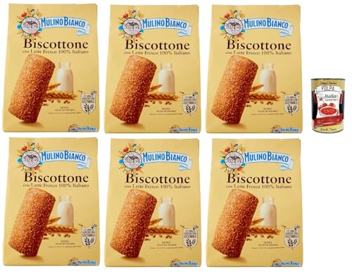 Mulino Bianco Biscottone Biscotti con Latte Fresco 100% italiano, Kekse mit frischer Milch 100% Italienisch, biscuits cookies 6x 700 g + Italian Gourmet polpa 400g Mulino Bianco Biscottone Biscotti con Latte Fresco 100% italiano, Kekse mit frischer Milch 100% Italienisch, biscuits cookies 6x 700 g + Italian Gourmet polpa 400g von Italian Gourmet E.R.