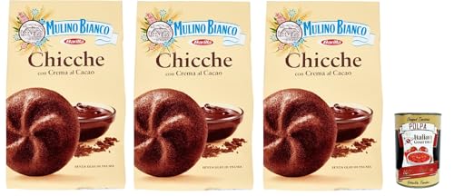 Mulino Bianco Chicche kakao, Biscotti Con Crema Al Cacao, Kakaocreme Kekse, biscuits cookies, 3x 200g + Italian Gourmet polpa 400g Mulino Bianco Chicche kakao, Biscotti Con Crema Al Cacao, Kakaocreme Kekse, biscuits cookies, 3x 200g + Italian Gourmet polpa 400g von Italian Gourmet E.R.