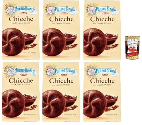 Mulino Bianco Chicche kakao, Biscotti Con Crema Al Cacao, Kakaocreme Kekse, biscuits cookies, 6x 200g + Italian Gourmet polpa 400g Mulino Bianco Chicche kakao, Biscotti Con Crema Al Cacao, Kakaocreme Kekse, biscuits cookies, 6x 200g + Italian Gourmet polpa 400g von Italian Gourmet E.R.