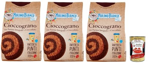 Mulino Bianco Cioccograno Biscotti con Farina Integrale e Cioccolato, Kekse mit Vollkornmehl und Schokolade, biscuits, cookies, 3x 330g + Italian Gourmet polpa 400g Mulino Bianco Cioccograno Biscotti con Farina Integrale e Cioccolato, Kekse mit Vollkornmehl und Schokolade, biscuits, cookies, 3x 330g + Italian Gourmet polpa 400g von Italian Gourmet E.R.